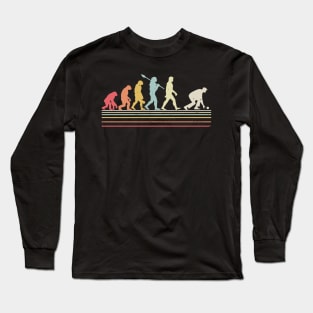 Vintage funny lawn bowls evolution of man Long Sleeve T-Shirt